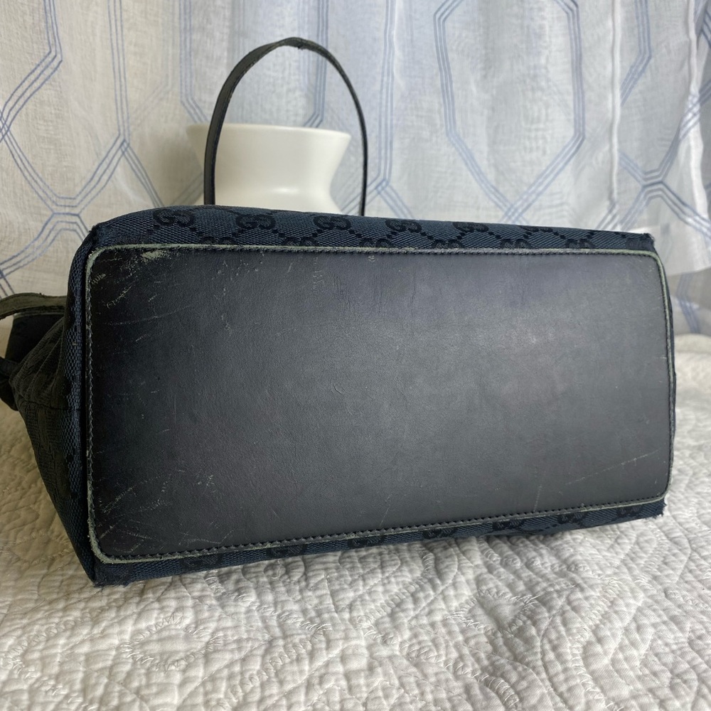 Gucci GG Canvas Tote Bag Black, Authentic - Picture 8 of 13